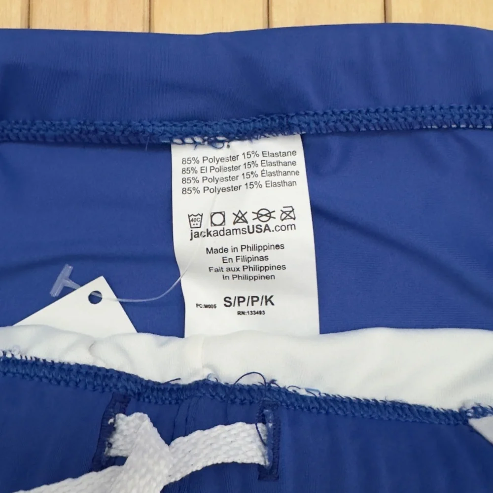 Men's Royal Blue Swim Briefs with White Drawstring